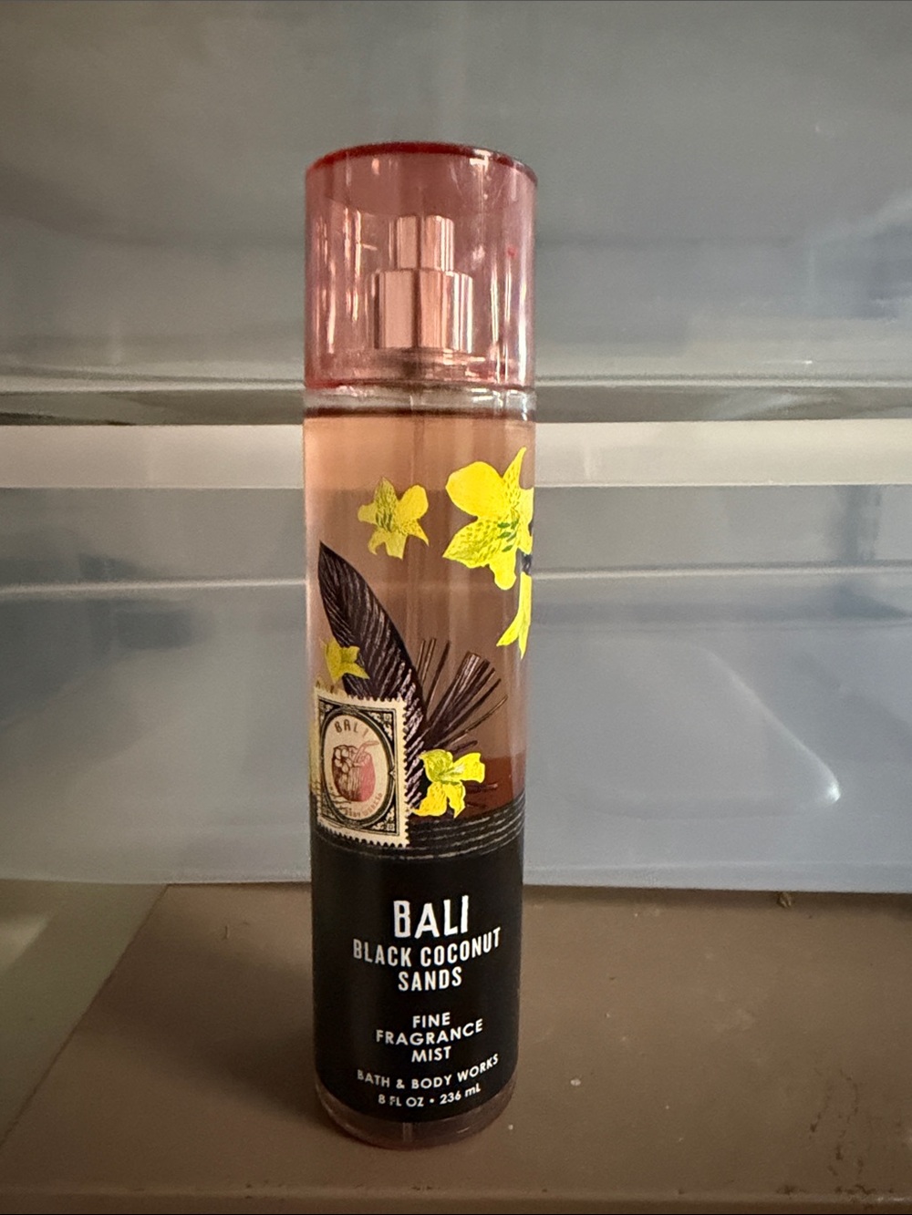 Bath & Body Works Bali Black Coconut Sands Fine Fragrance Mist - Pink & Yellow